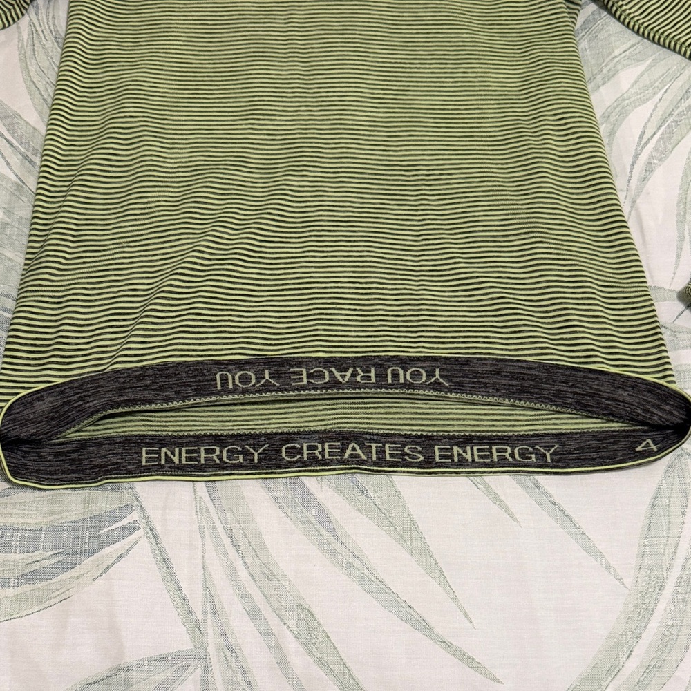 Lululemon Striped Green Long Sleeve Top - Picture 2 of 5